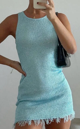 Serena Shimmer Fringe Mini Dress