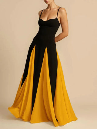Reyna Spaghetti Strap Panelled Maxi Dress