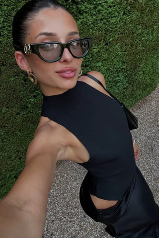 Helene Asymmetrical Cut-Out Maxi Dress