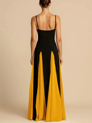 Reyna Spaghetti Strap Panelled Maxi Dress