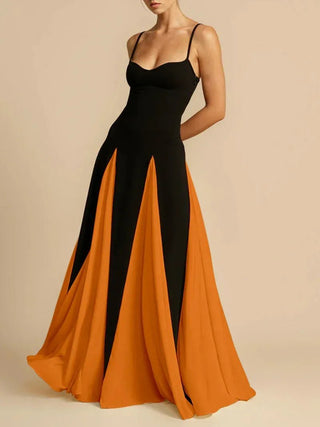 Reyna Spaghetti Strap Panelled Maxi Dress