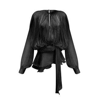 Selena Pleated Ruffle Mini Dress