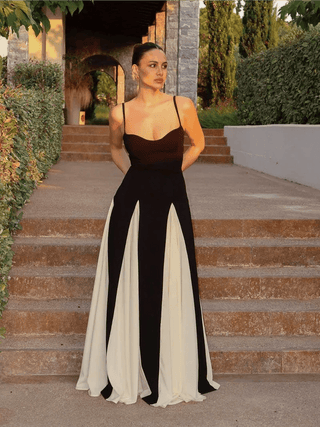 Reyna Spaghetti Strap Panelled Maxi Dress