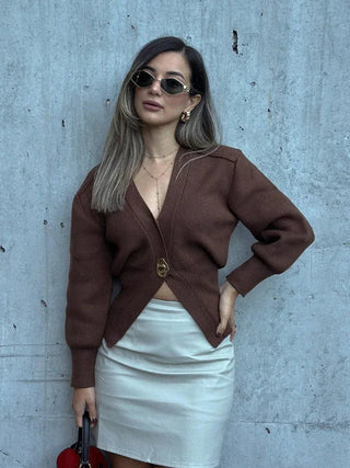 Della Soft-Stitch Knitted Cardigan