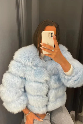 Vera Cropped Faux Fur Coat