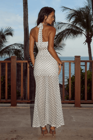 Thalienne Halter Ruched Maxi Dress