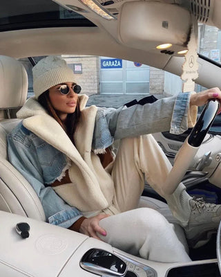 Renata Denim Shearling Jacket