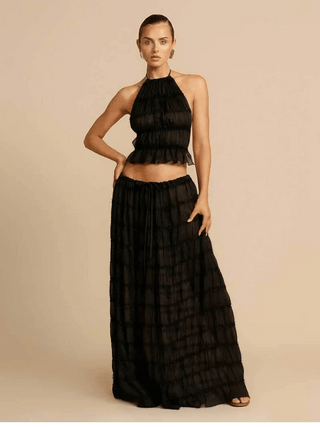 Opal Halter Ruffle Two Piece Set