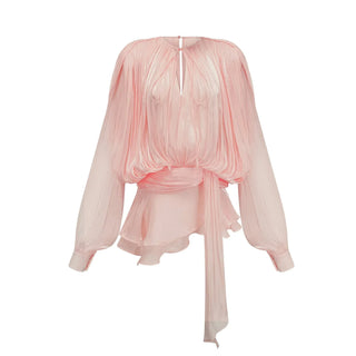 Selena Pleated Ruffle Mini Dress