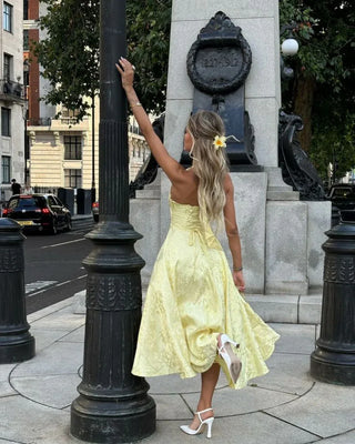 Olympia Halter A-Line Midi Dress