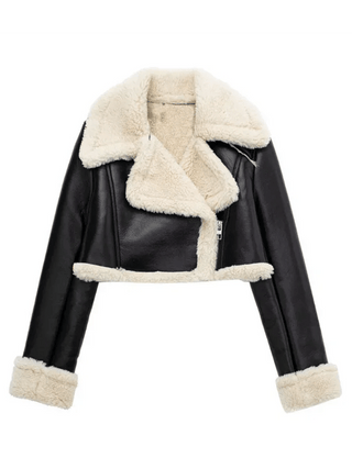 Ravina Faux Leather Shearling Jacket