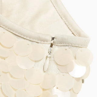 Celeste Sequin Mini Skirt – Cream