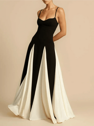 Reyna Spaghetti Strap Panelled Maxi Dress