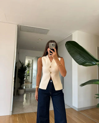 Seren Textured Knit Waistcoat