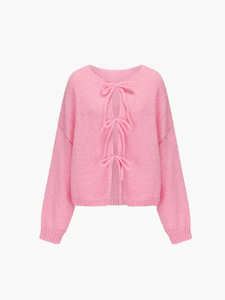 Taela Cozy Weave Knit Cardigan