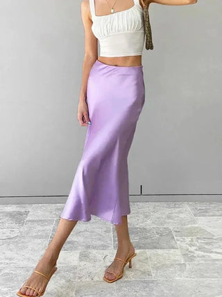 Ivy Bias Cut Midi Skirt