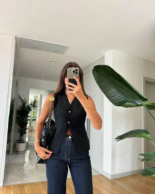 Seren Textured Knit Waistcoat