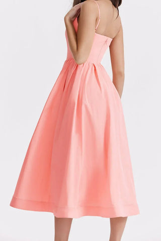 Isabella Spaghetti Strap A-Line Midi Dress