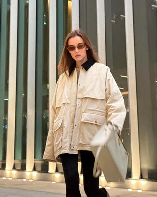 Rowen Oversized Barn Jacket – Cream