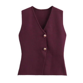 Seren Textured Knit Waistcoat