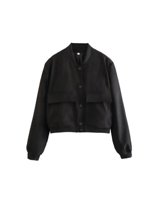 Mia Cropped Bomber Jacket