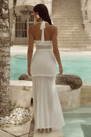 Thalienne Halter Ruched Maxi Dress