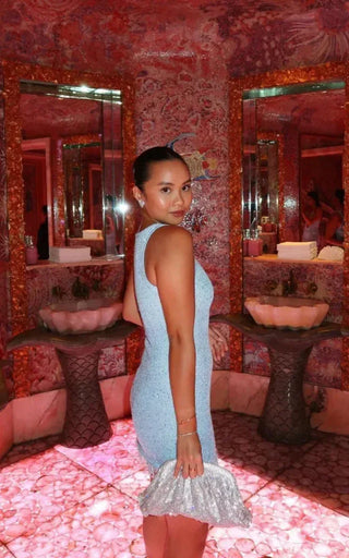 Serena Shimmer Fringe Mini Dress