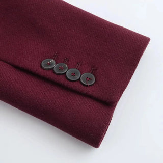 Nerisse Double Breasted Coat – Wine