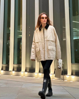 Rowen Oversized Barn Jacket – Cream
