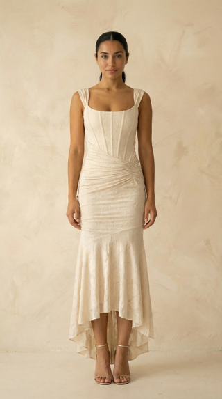 Francesca Ruched Corset Maxi Dress