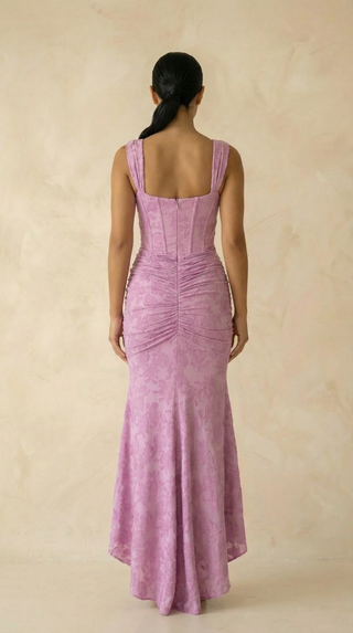 Francesca Ruched Corset Maxi Dress