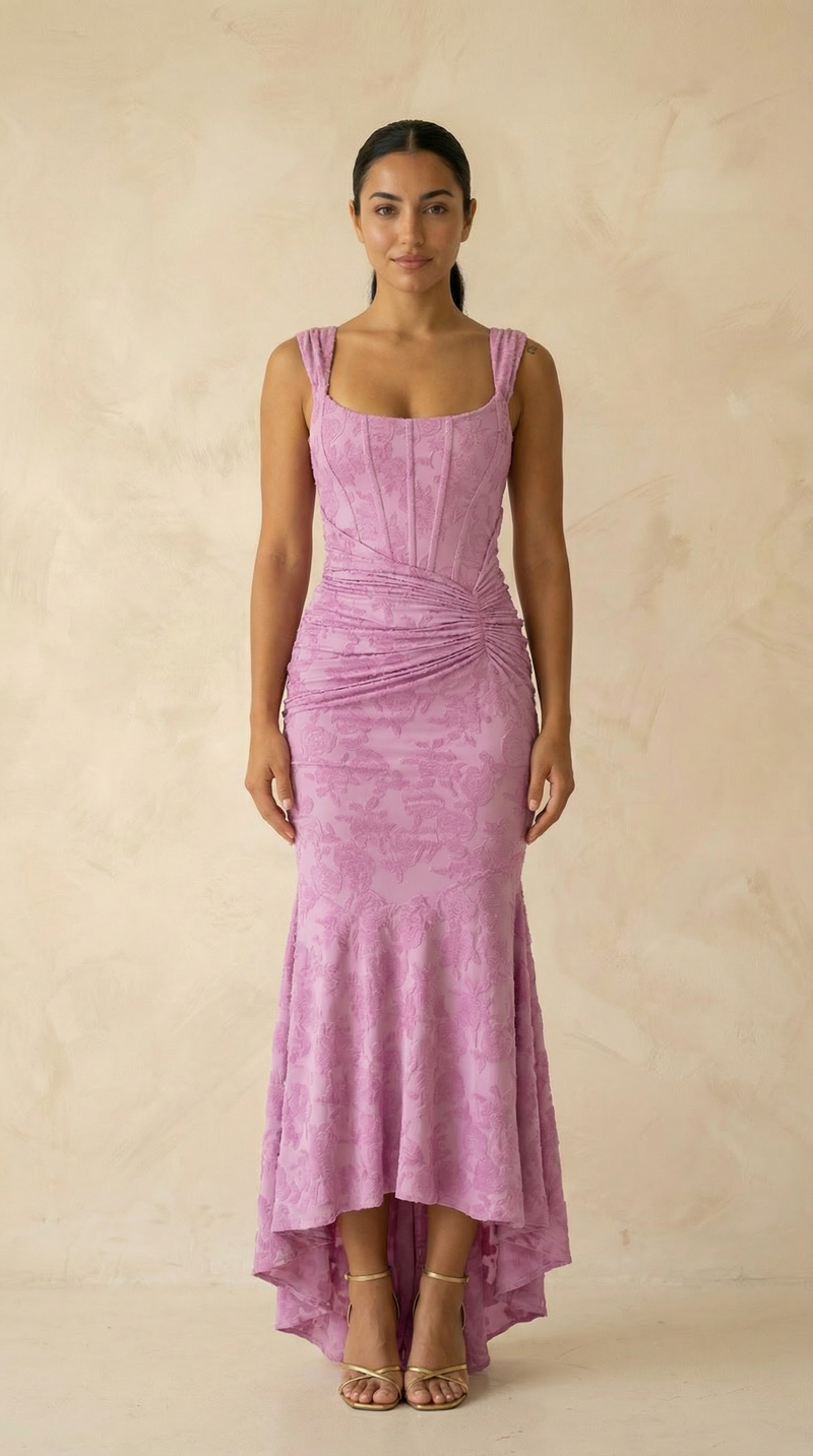 Francesca Ruched Corset Maxi Dress