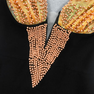 Hendrix Beaded Cape-Drape Maxi Dress