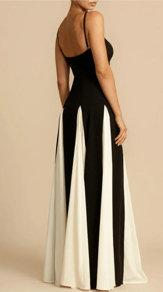 Reyna Spaghetti Strap Panelled Maxi Dress