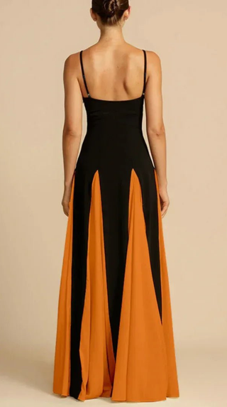 Reyna Spaghetti Strap Panelled Maxi Dress