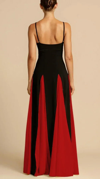 Reyna Spaghetti Strap Panelled Maxi Dress