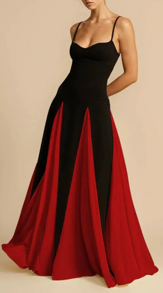 Reyna Spaghetti Strap Panelled Maxi Dress