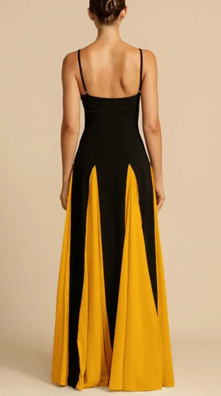Reyna Spaghetti Strap Panelled Maxi Dress