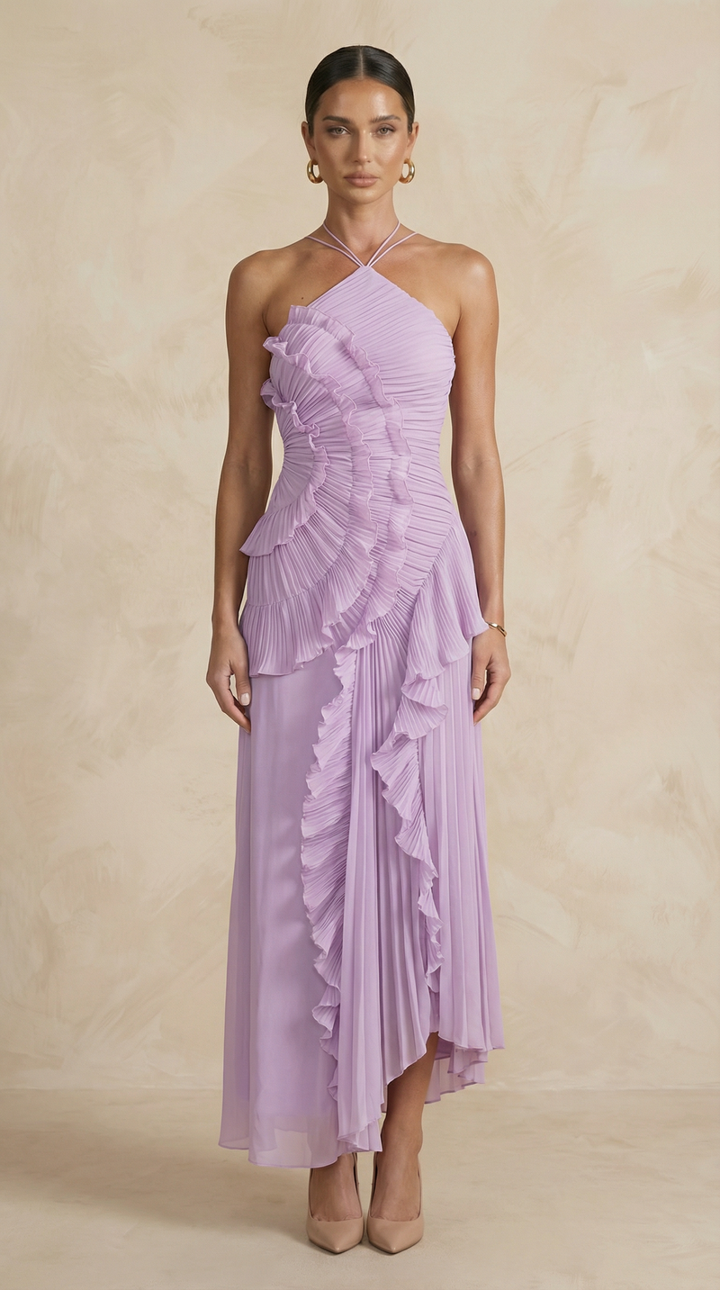 Willow Tiered Pleated Maxi Dress